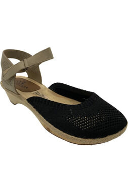 Jax & Bard Knit Mary Jane Clogs Castine Black - Medium